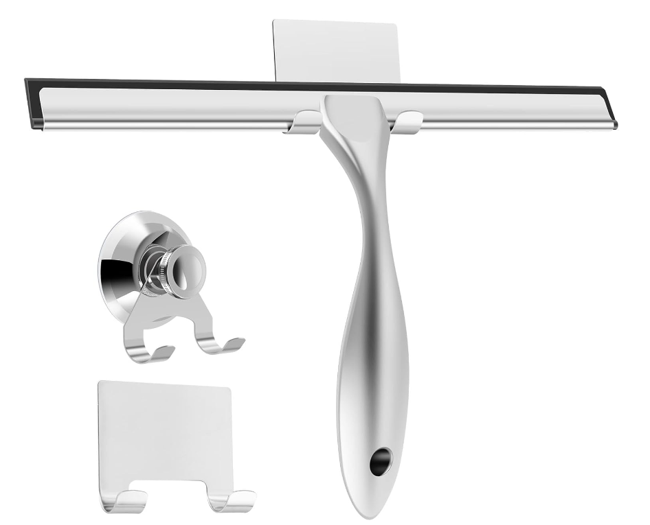 Durable Window Blade for Streak-Free Cleaning with 2 Adhesive Hooks
