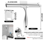 Durable Window Blade for Streak-Free Cleaning with 2 Adhesive Hooks