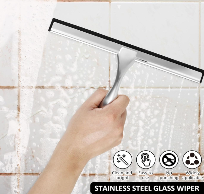 Durable Window Blade for Streak-Free Cleaning with 2 Adhesive Hooks