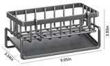 All-in-One Kitchen Sink Organizer: Sponge, Brush Holder, Soap Dispenser & Dish Cloth Hanger