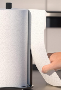 Metal Paper Towel Holder - Non-Slip Countertop Stand, Weighted Base, Easy Tear for Standard & Large Rolls