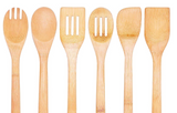 Wooden Cooking Spoons Set – Premium Nonstick Wooden Utensils, 6-Piece Wood Spatula Set for Cooking and Stirring