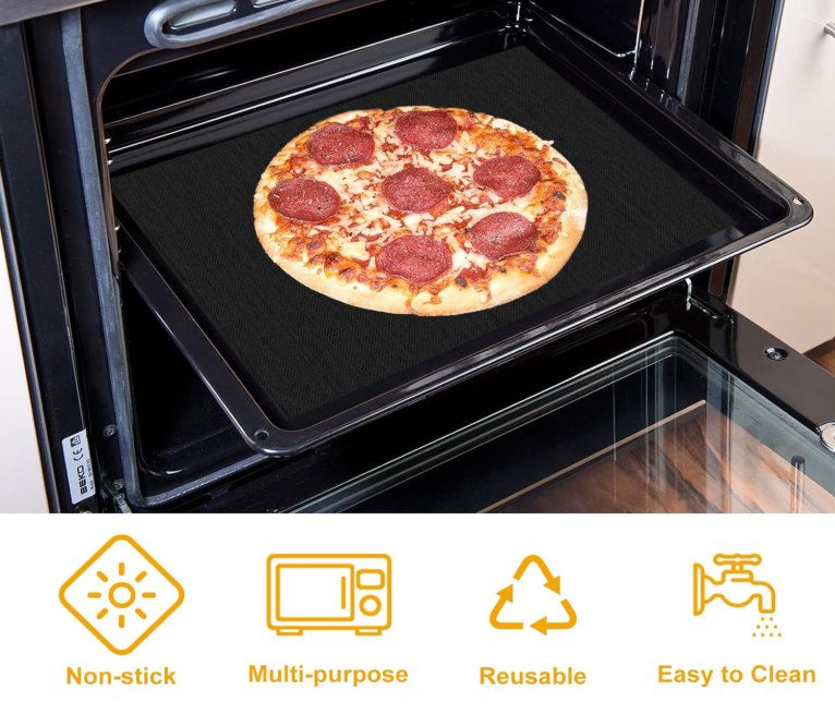 Non-Stick Silicone Baking Sheets – 3 Pack , Ideal for Cookies, Pastries & Roasting