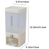 Airtight Food Storage Container: Large Capacity Dispenser for Rice, Flour, Soybeans & Sugar (White)