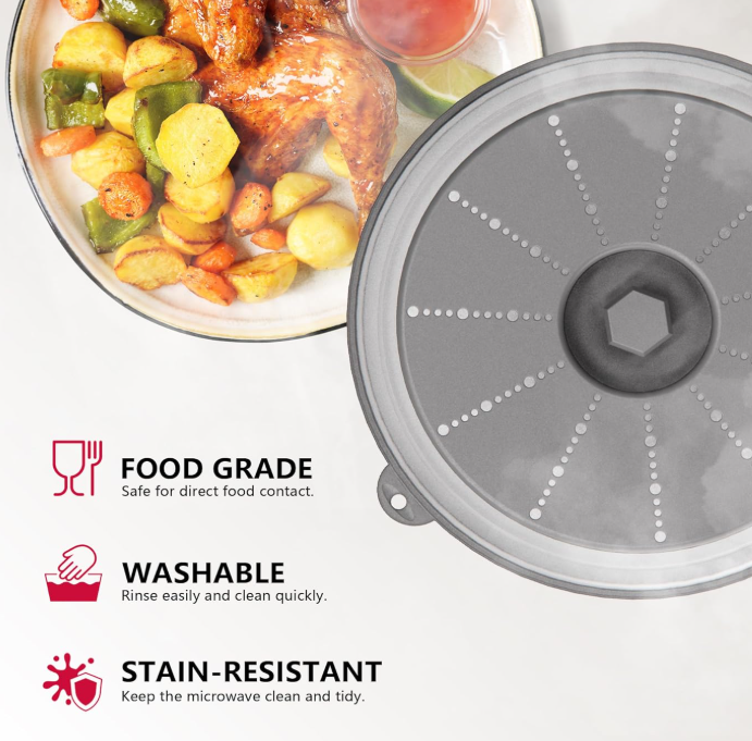 Multi-Use Splatter Protector with Colander