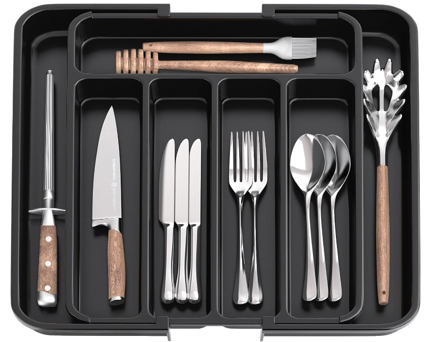 Durable Kitchenware Tray: Compact Organizer for Tidy Kitchen Drawers