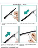 Durable Window Blade for Streak-Free Cleaning with 2 Adhesive Hooks