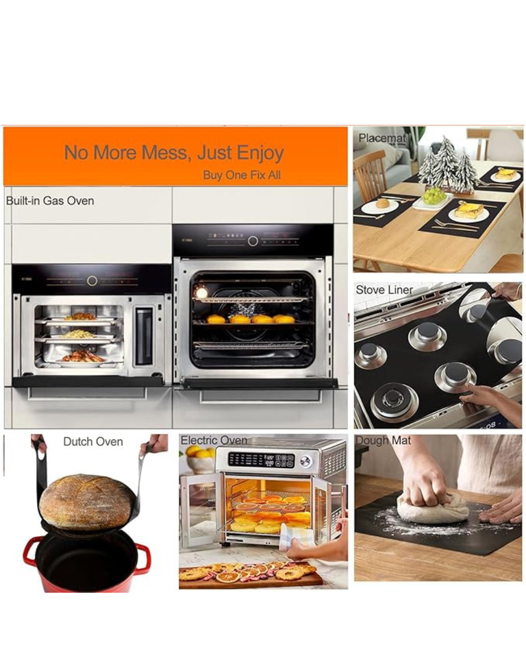 Non-Stick Silicone Baking Sheets – 3 Pack , Ideal for Cookies, Pastries & Roasting