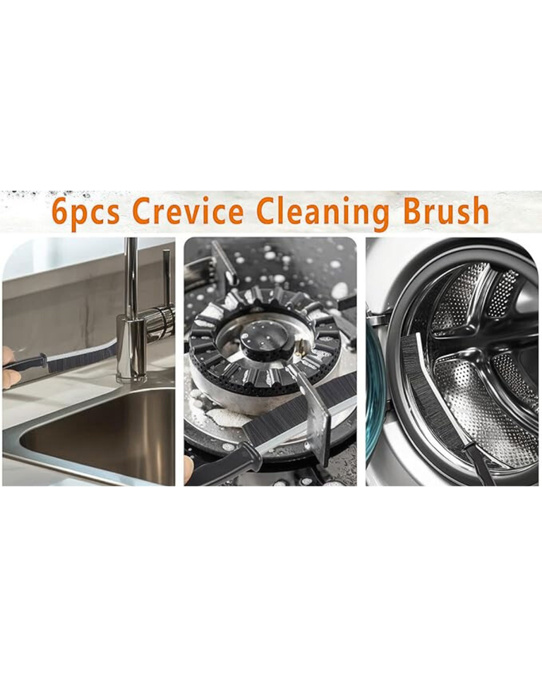 6-Pack Versatile Fiber Brushes for All-Purpose Cleaning