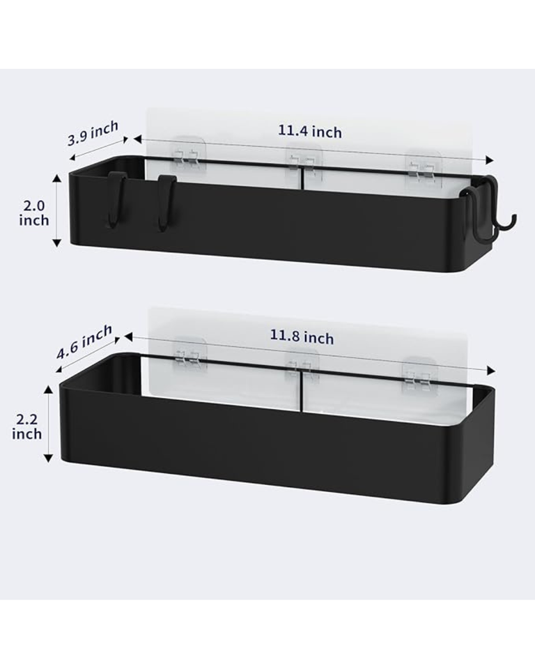 Over-the-Showerhead Organizer – Rustproof Bathroom Storage Rack with Hooks & Shelves